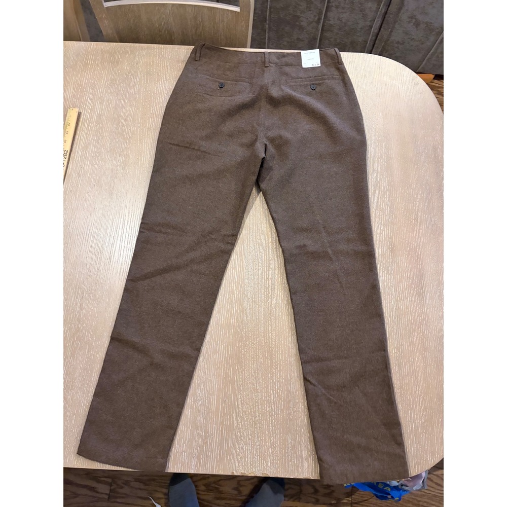 Banana Republic Mens Brown Wool Blend Slim Fit Pants Trousers 32x34 NEW 828633 - Picture 2 of 9